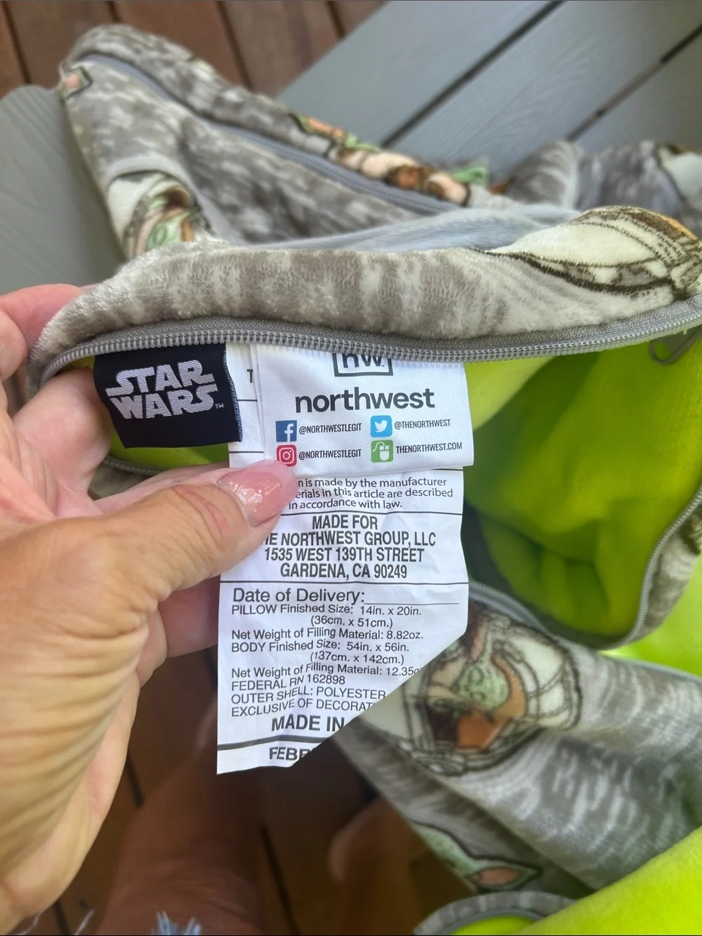 The Child Star Green Plush Sleeping Bag